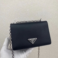 Cheapest Prada Saffiano leather mini shoulder bag 2BD032 black