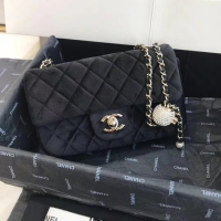 Perfect Chanel Original Small velvet flap bag AS1792 black
