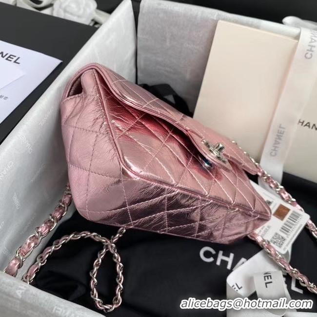 Cheapest Chanel Flap Original Lambskin Leather Shoulder Bag AS1665 silver pink