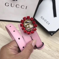 Discount Gucci 2CM Leather Belt 414521 Pink
