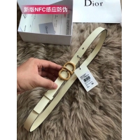 Durable Dior Calf Leather Belt Wide with 20mm 5361 Cream