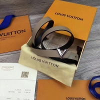 Noble Louis Vuitton 20mm Leather Belt M9309 Grey