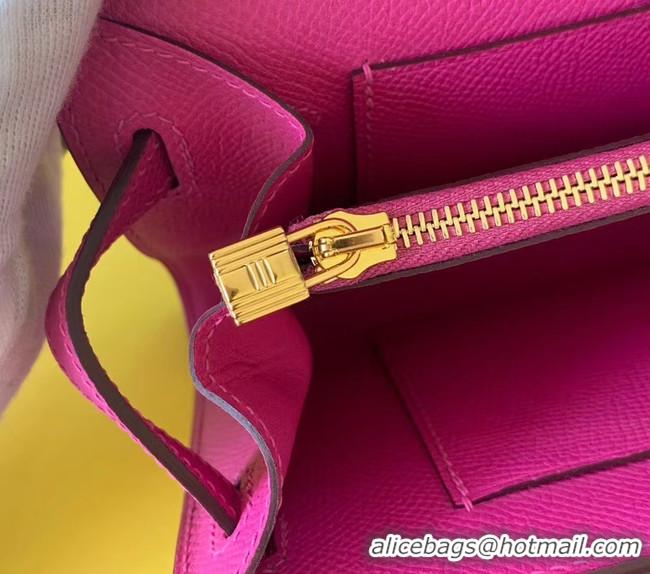 Luxury Hermes Original kelly espom leather to go woc Bag H4087 Purplish red