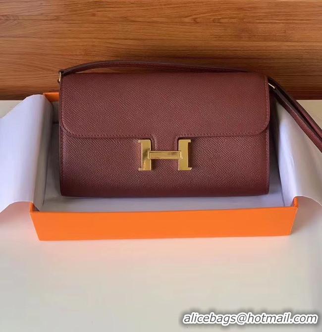 Sophisticated Hermes Constance to go mini Bag H4088 Burgundy