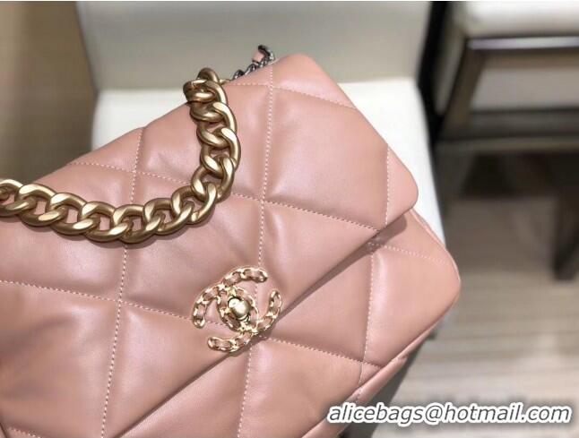 Top Quality Chanel Lambskin Large Chanel 19 Flap Bag AS1161 Pink 2020