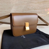 Discount Celine Classic Box Teen Flap Bag Original Calfskin Leather 3379 Brown