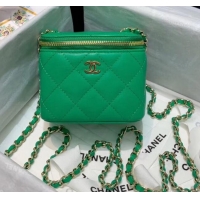 Cheapest Chanel Mini Vanity with Classic Chain AP1340 Green 2020