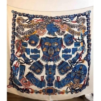 Best Price Hermes Silk and Cashmere Square Scarf 140x140cm H2080809 Blue 2020