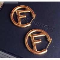 Cheap Price Fendi F Is Fendi Crinkle Metal Hoop Earrings F0802 Gold 2020