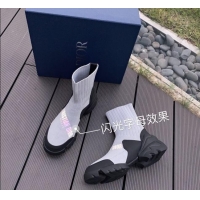 Stylish Dior Knit Sock Short Boots 91141 Grey 2020