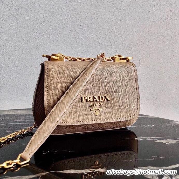 Well Crafted Prada Saffiano leather shoulder bag 2BD275 Biscuits
