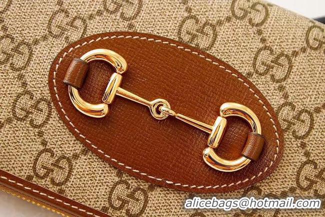 Buy Discount Gucci Horsebit 1955 zip around wallet 621889 brown