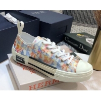 Low Price Dior B23 Low-top Sneakers in White and Black Oblique Canvas 92633