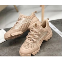 Newest Dior D-Connect Sneakers in Nude Mesh 22026