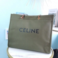 Top Design Celine Original Leather shopping Bag CL92172 blackish green