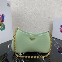 Pretty Style Prada Saffiano leather shoulder bag 2BC148 green