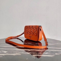 Promotional Prada Leather Prada Tress Shoulder Bag 1BD246 orange