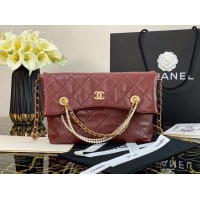 Luxury Cheap Chanel Original shopping bag AS2213 Burgundy