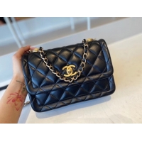 Market Sells Chanel flap bag Calfskin & Gold-Tone Metal AS2055 black