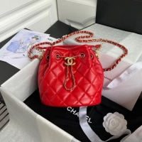 Promotional Discount Chanel Drawstring Sheepskin bag AS2057 red