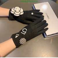Cheapest Chanel Fashion Warm Full Finger Gloves Womens Gloves C111899 Black