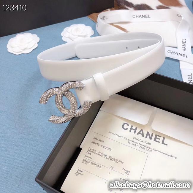 Discount Design Chanel Original Calf Leather 3602 White Silver
