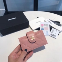 Top Grade Chanel card holder AS0342 pink