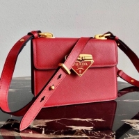 Low Cost Prada Saffiano leather Prada Symbole bag 1BD270 red