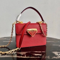 Top Quality Prada Saffiano leather Prada Symbole bag 1BN021 red