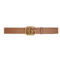 High Quality Gucci GG Marmont Leather Belt Width 35MM 3306 Tan