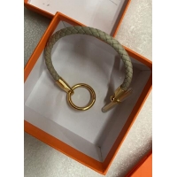 New Style Hermes Glenan Braided Bracelet H85230 Taupe