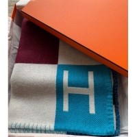 Super Quality Hermes Avalon Wool Cashmere Blanket 140x170cm H8511 Dark Blue 2020