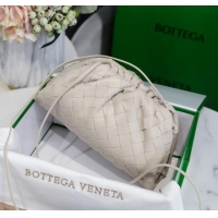 Hot Sell Bottega Veneta The Mini Pouch Clutch Bag in Large-Woven Lambskin BV0919 White 2020