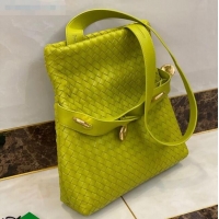 Top Design Bottega Veneta The Fold Crossbody Bag with Metal Medallions BV0427 Kiwi Green 2020