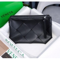 Promotional Bottega Veneta Woven Zipped Pouch BV2227 Black 2021