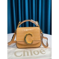 Hot Sell Low Price Chloe C Clutch With Chain Bag Original Leather C93108 Apricot