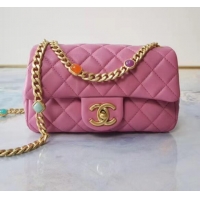 Buy Discount Chanel flap bag Lambskin Resin & Gold-Tone Metal AS2380 Pink