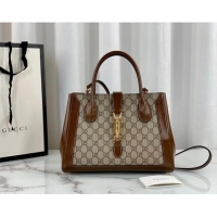 Good Quality Gucci Jackie 1961 medium tote bag 649016 brown