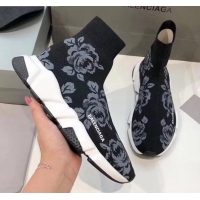 Good Quality Balenciaga Flower Knit Sock Speed Trainer Sneaker 033006