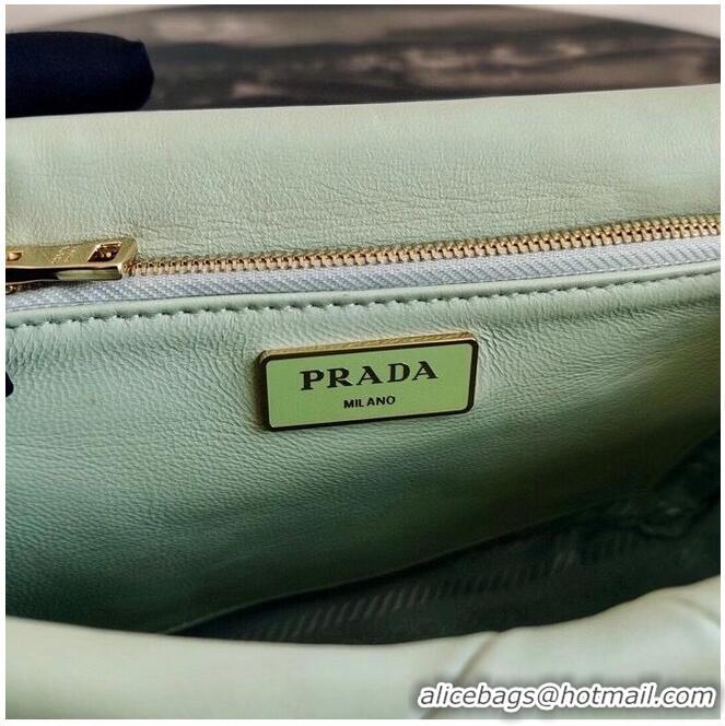 Well Crafted Prada Gaufre nappa leather shoulder bag 1BD292A light green