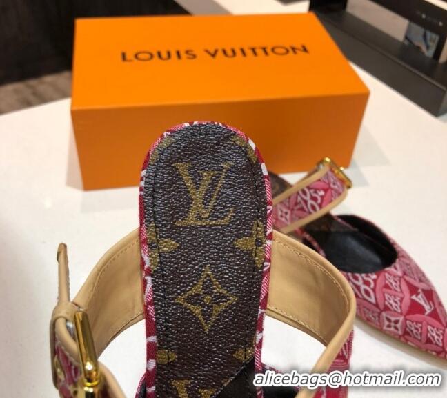 Top Grade Louis Vuitton Since 1854 Sofia Flat Mules 1A8NWP Red