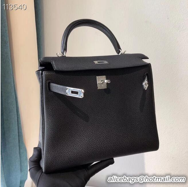 Super Quality Hermes Kelly 28cm Shoulder Bags Togo Leather KL28 Black
