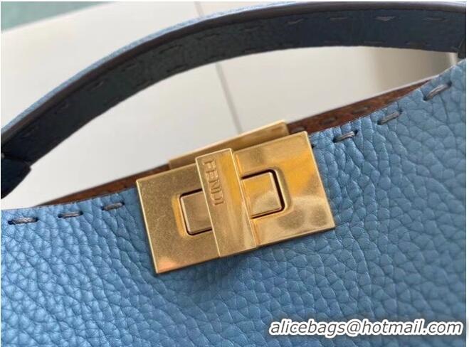 Hot Sell Fendi PEEKABOO ISEEU MEDIUM leather bag 70192 blue