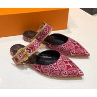 Top Grade Louis Vuitton Since 1854 Sofia Flat Mules 1A8NWP Red