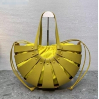 Top Design Bottega Veneta Medium The Shell Pouch Cut out Shoulder Bag BV2358 Yellow 2020