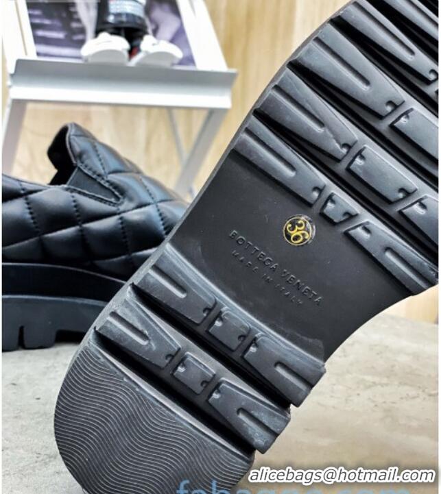 Reasonable Price Bottega Veneta Quilted Lambskin Flat Loafers 122321 Black