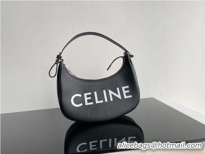 Cheap Price Celine AVA BAG IN TRIOMPHE CANVAS AND CALFSKIN 193952 black