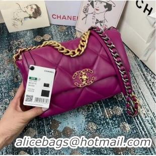 Pretty Style Chanel 19 flap bag AS1160 AS1161 AS1162 purple