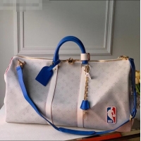 Discount Louis Vuitton LV x NBA Basketball Keepall Bag in Monogram Canvas M45586 White 2020