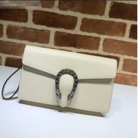 Unique Discount Gucci Dionysus Leather Clutch Bag 621197 White 2021